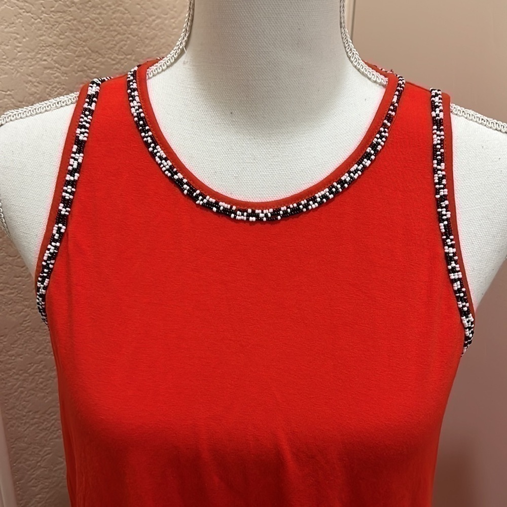 Vince Camuto beaded neckline tank top - Picture 2 of 7